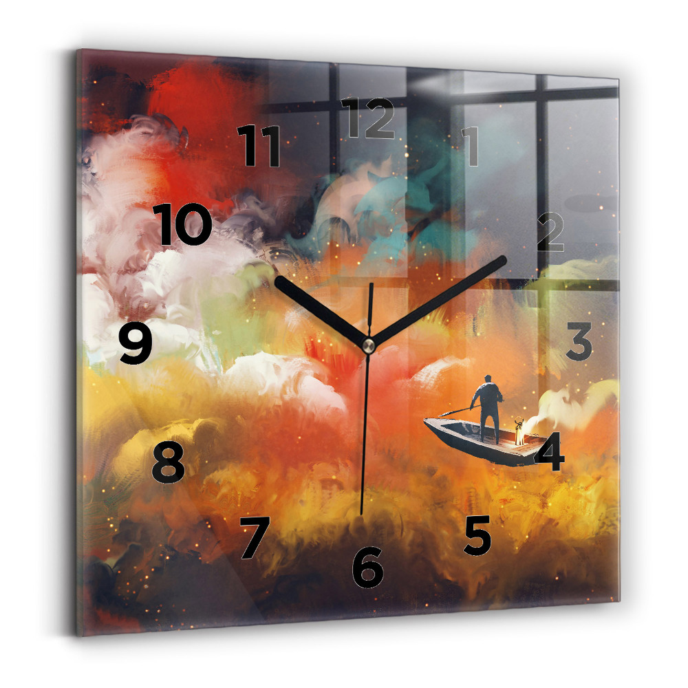 Szögletes fali üvegóra 30x30 Absztrakt kép