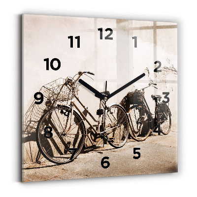 Négyzetes üvegóra 30x30 Olasz bicikli