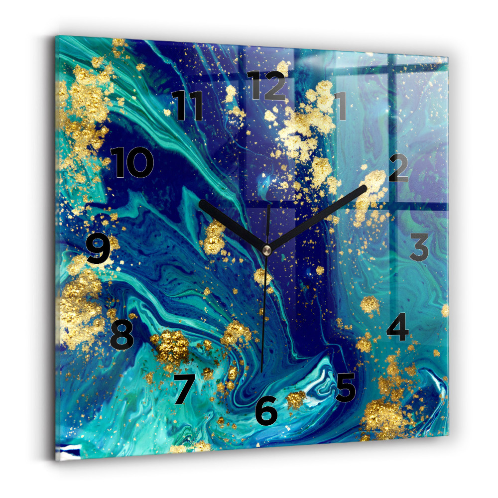 Szögletes üvegóra 30x30 Modern absztrakció