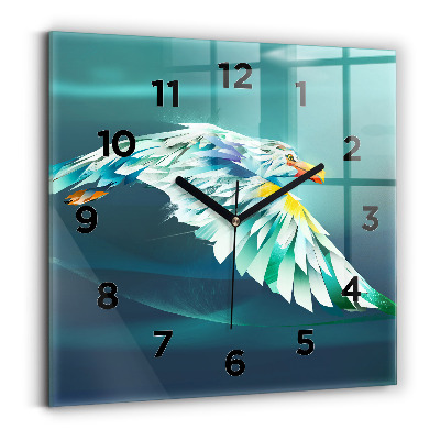 Négyzetes üvegóra 30x30 Egy repülő sas képe