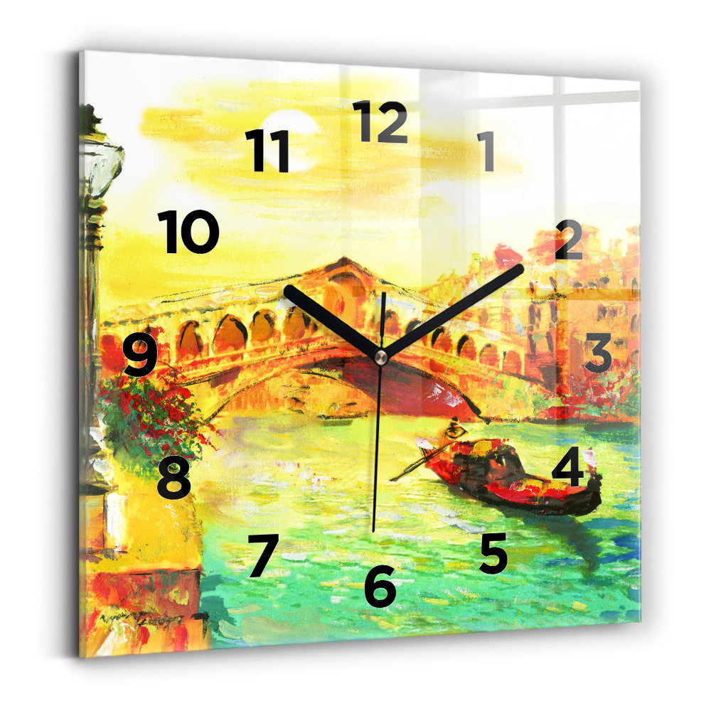 Négyzet alakú üvegóra 30x30 Velence Rialto híd