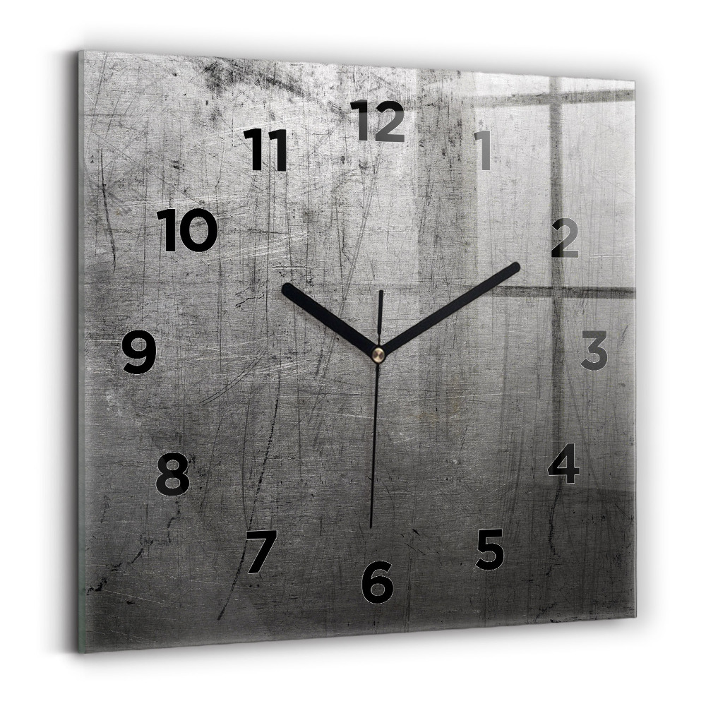 Négyzet alakú üvegóra 30x30 Fém fal