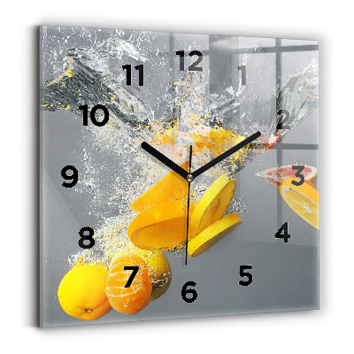 Szögletes fali üvegóra 30x30 Citrusfélék vízben