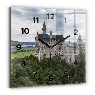Négyzet alakú üvegóra 30x30 Neuschwanstein kastély