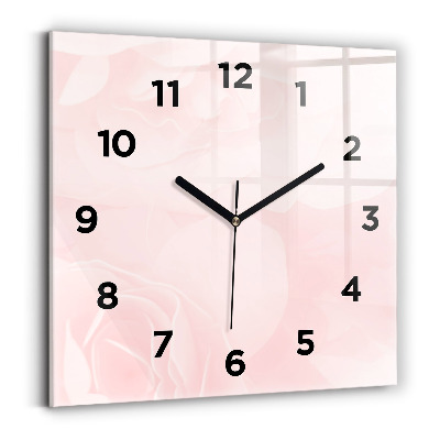 Szögletes üvegóra 30x30 Virágzó rózsák