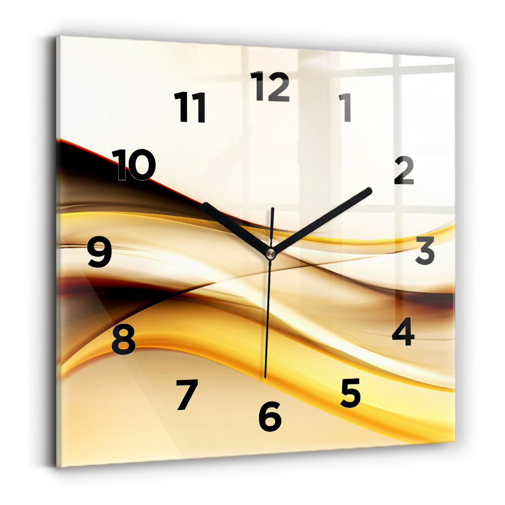 Szögletes üvegóra 30x30 Hullám absztrakció