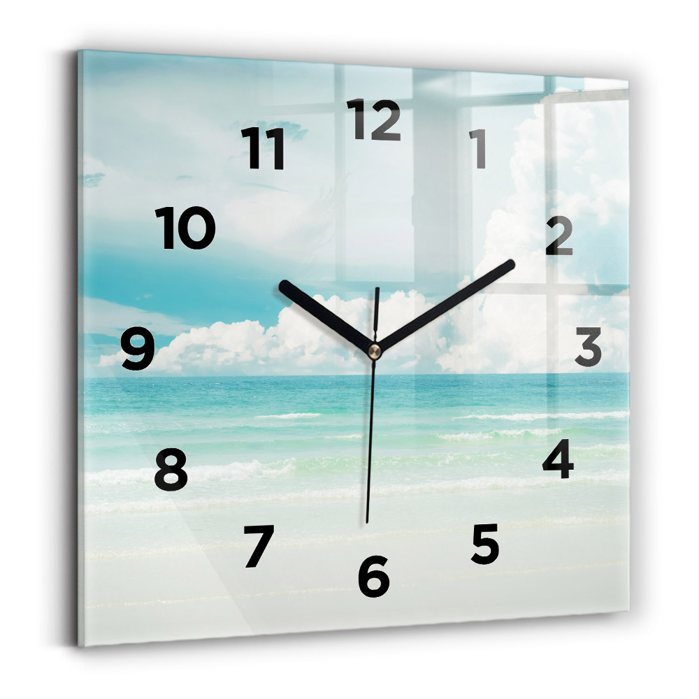 Szögletes fali üvegóra 30x30 Tengeri táj