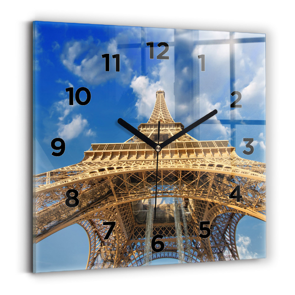 Szögletes fali üvegóra 30x30 Franciaország Eiffel-torony