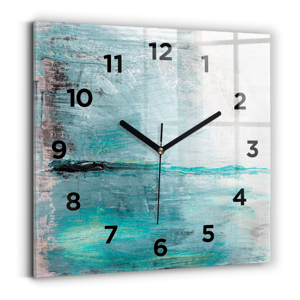 Szögletes üvegóra 30x30 Olaj textúra absztrakció