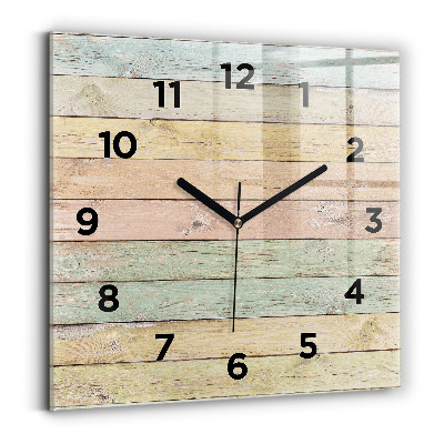 Szögletes üvegóra 30x30 Színes táblák