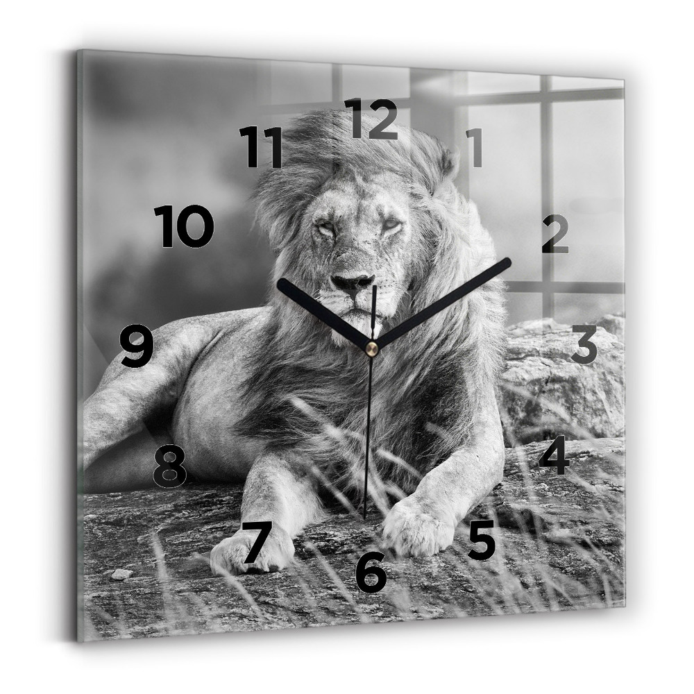 Szögletes fali üvegóra 30x30 Absztrakt - oroszlán