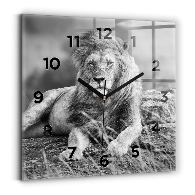 Szögletes fali üvegóra 30x30 Absztrakt - oroszlán