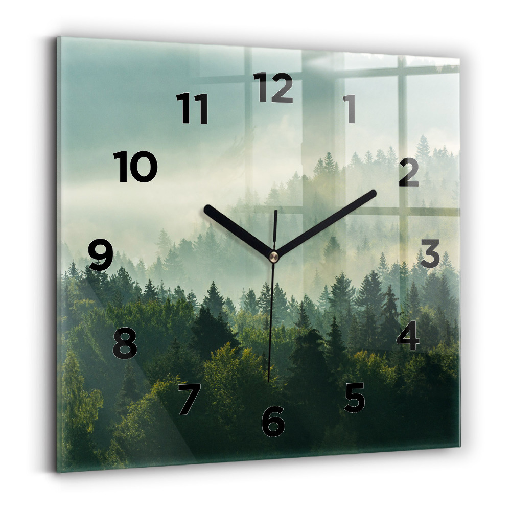 Szögletes fali üvegóra 30x30 Beszkidek napkelte