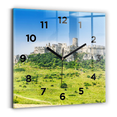 Szögletes üvegóra 30x30 Szepesi vár Szlovákiában