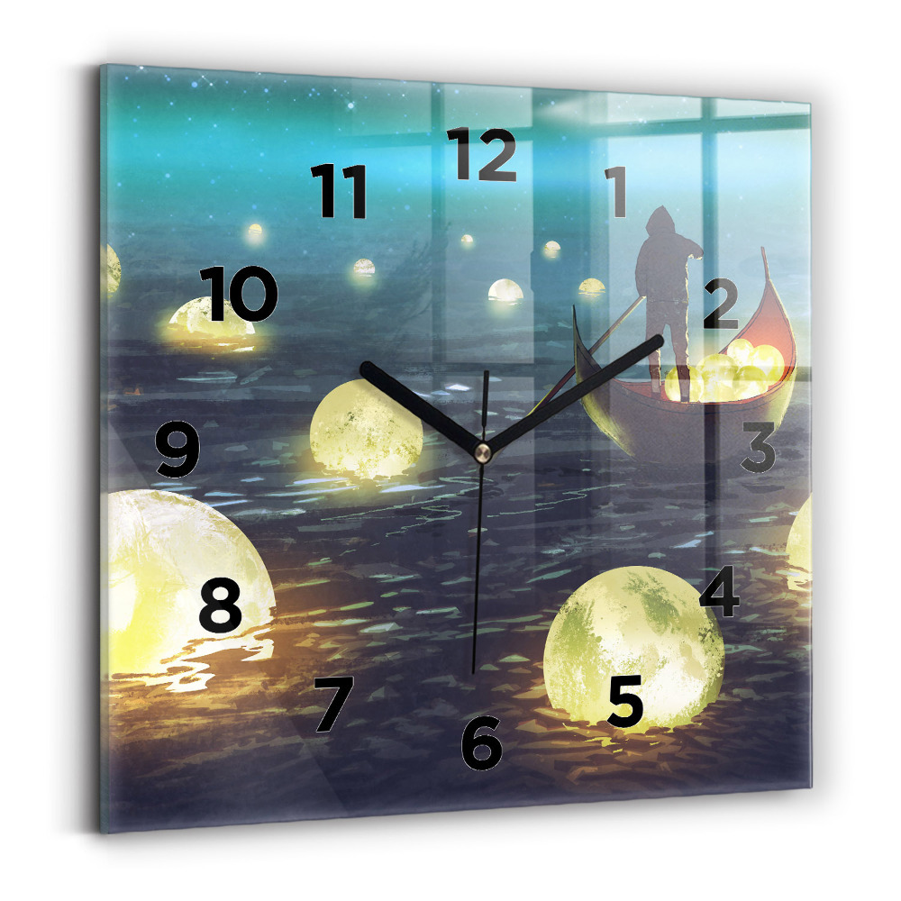 Négyzet alakú üvegóra 30x30 Absztrakció