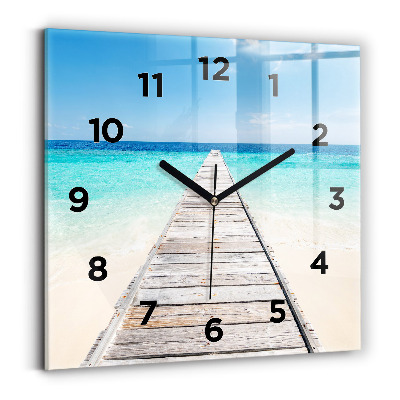 Szögletes fali üvegóra 30x30 Trópusi sziget