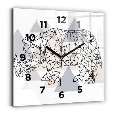 Szögletes fali üvegóra 30x30 Geometrikus minta