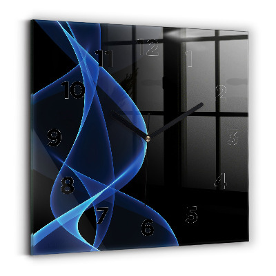 Szögletes üvegóra 30x30 Kék vonalak