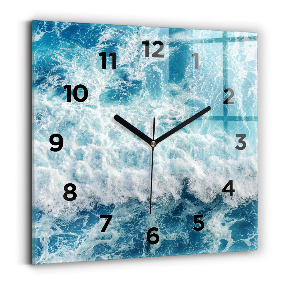 Négyzetes üvegóra 30x30 óceánhullámok