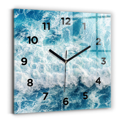 Négyzetes üvegóra 30x30 óceánhullámok
