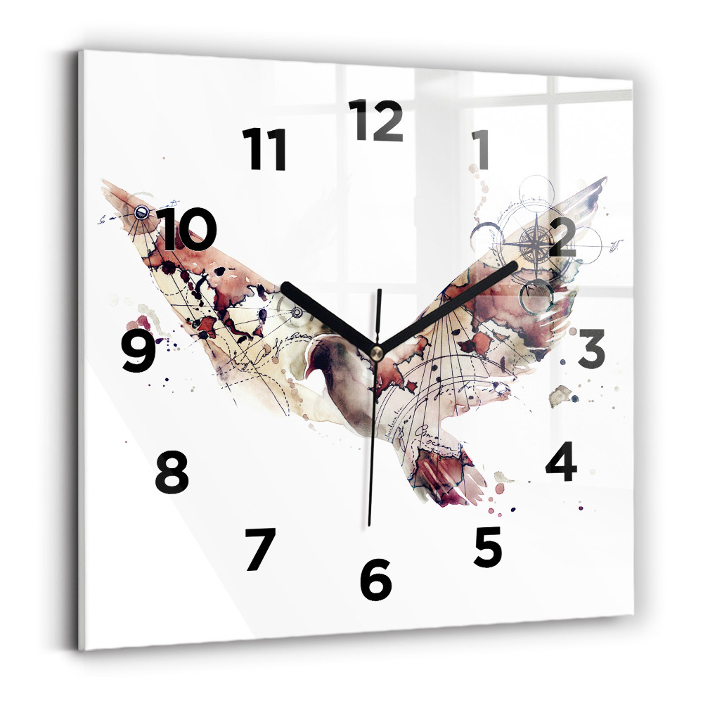 Szögletes fali üvegóra 30x30 Absztrakt nézet