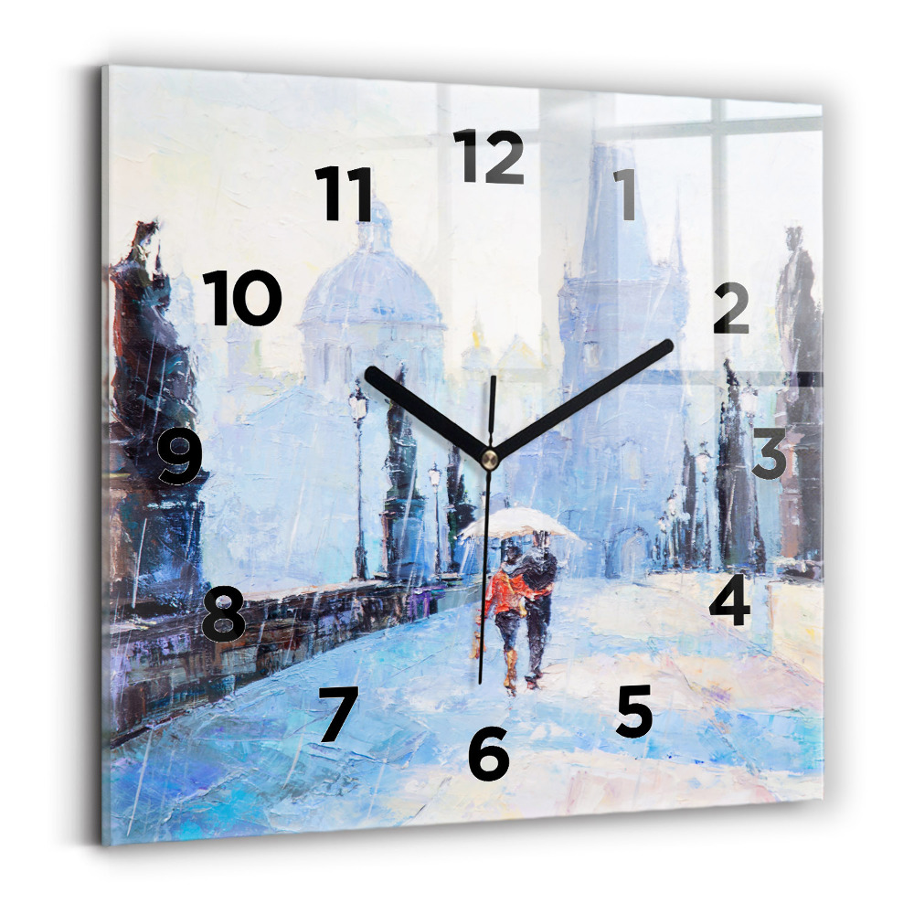 Szögletes fali üvegóra 30x30 Olaj művészet