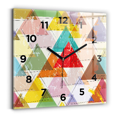 Négyzet alakú üvegóra 30x30 Geometriai háromszögek