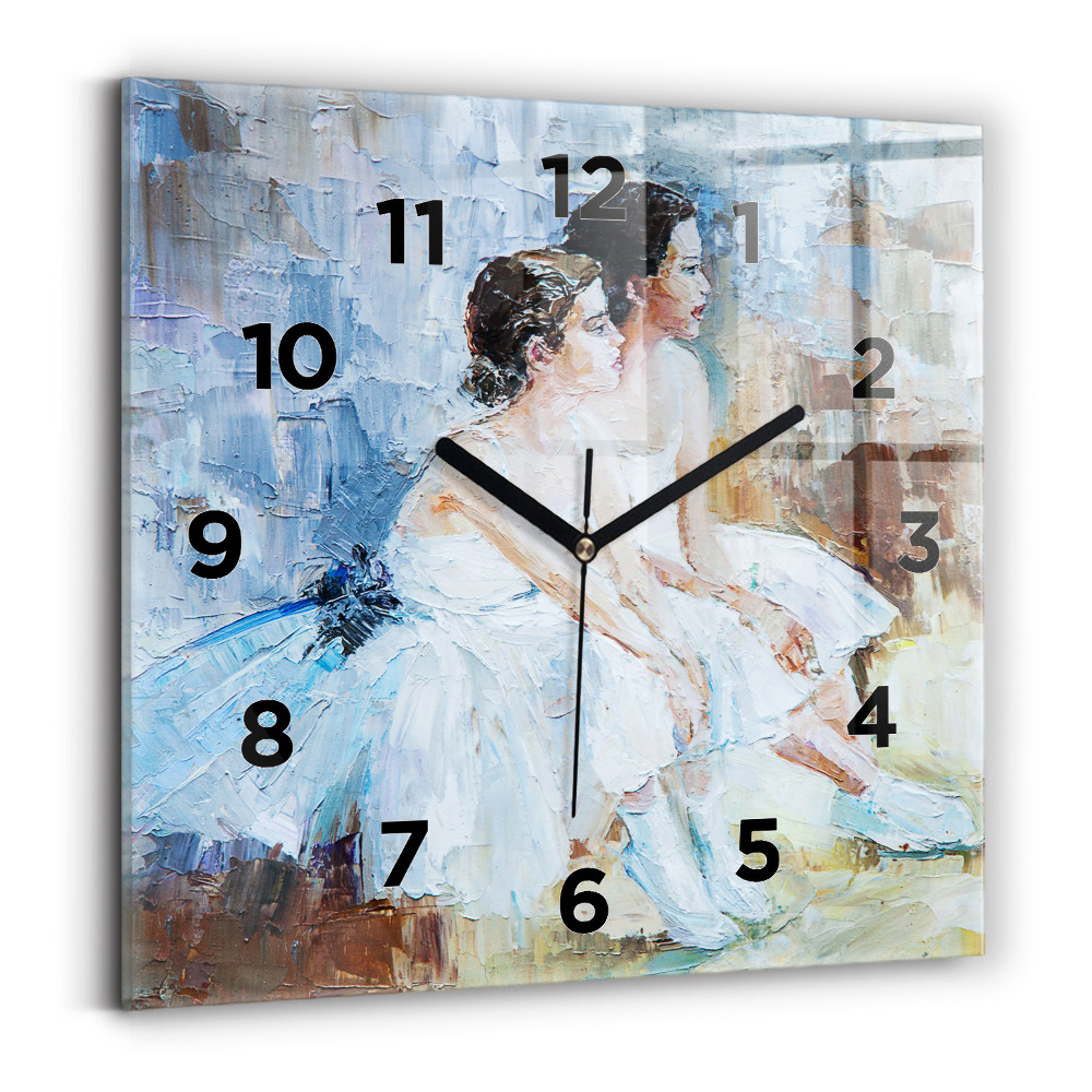 Szögletes fali üvegóra 30x30 Fiatal balerinák