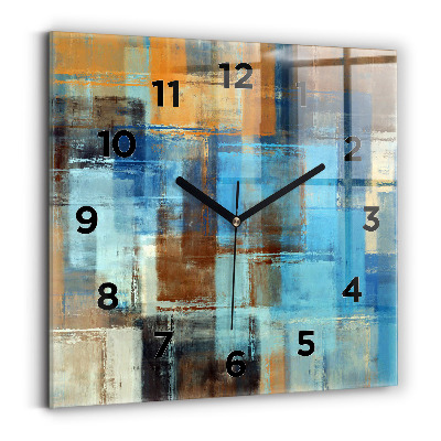 Négyzetes üvegóra 30x30 Színes háttér - absztrakció