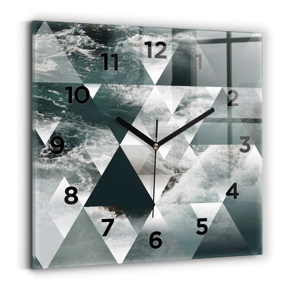 Szögletes fali üvegóra 30x30 Absztrakt tenger hullámai