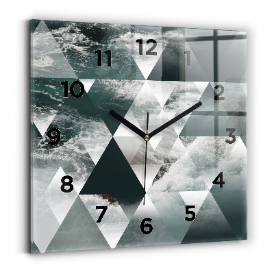 Szögletes fali üvegóra 30x30 Absztrakt tenger hullámai