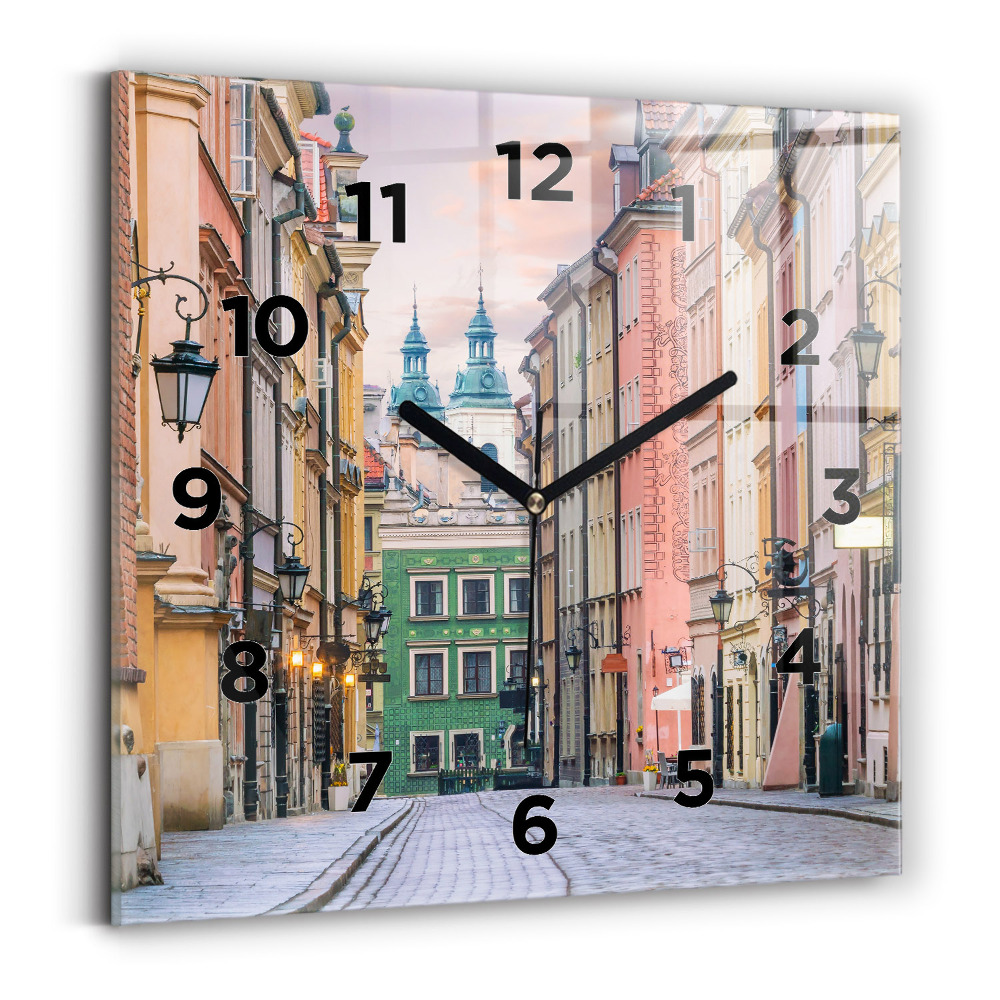 Szögletes fali üvegóra 30x30 Óváros Varsóban