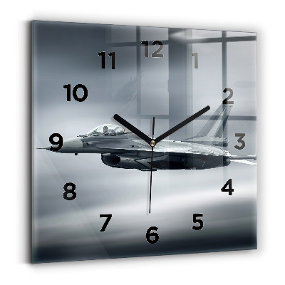 Szögletes üvegóra 30x30 Katonai repülőgép repülés közben