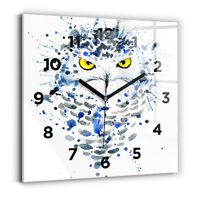 Négyzet alakú üvegóra 30x30 Bagoly pillantást