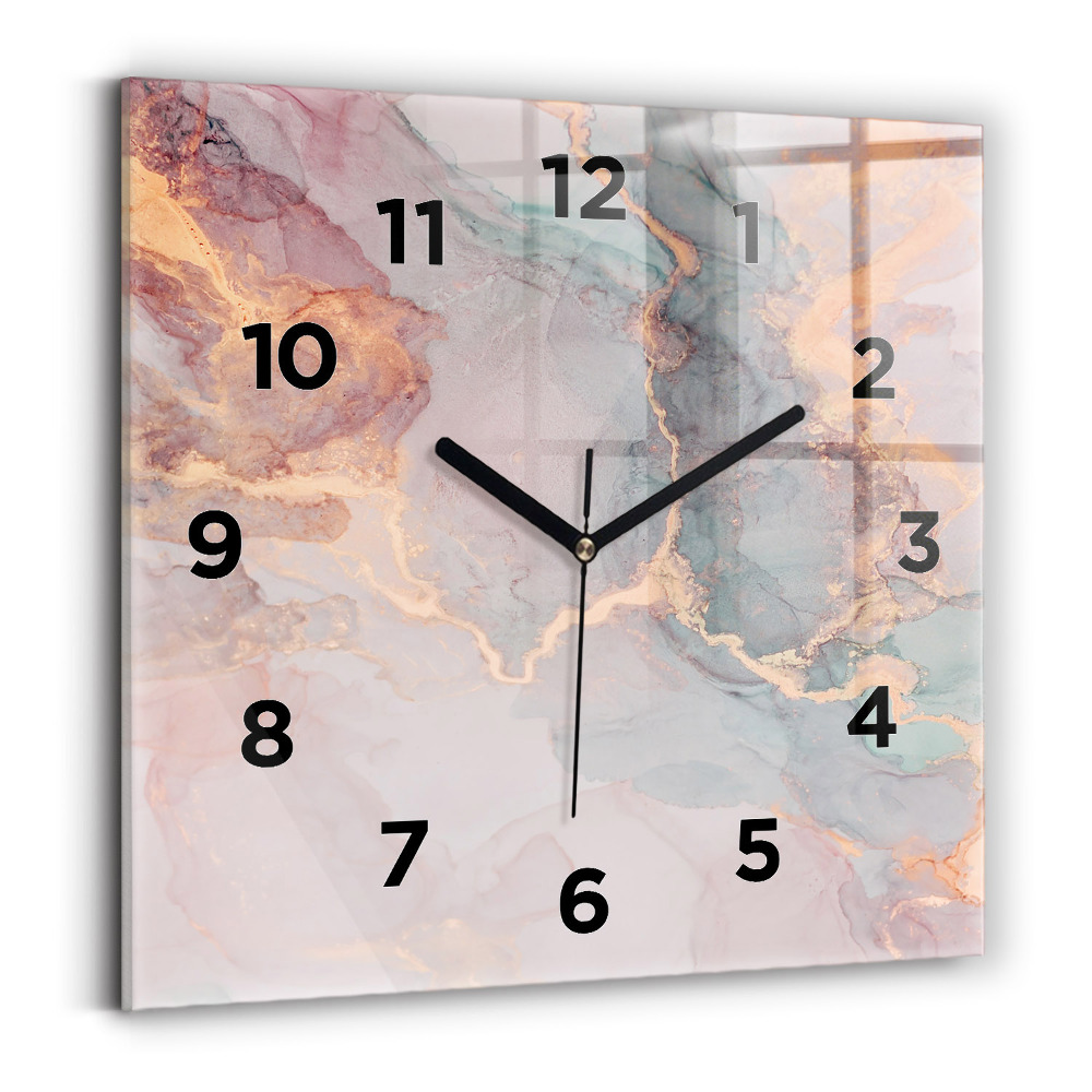 Négyzet alakú üvegóra 30x30 Márvány textúra