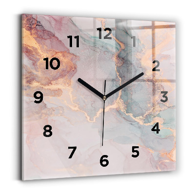 Négyzet alakú üvegóra 30x30 Márvány textúra