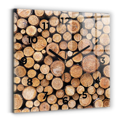 Négyzet alakú üvegóra 30x30 Fa gyűrűk