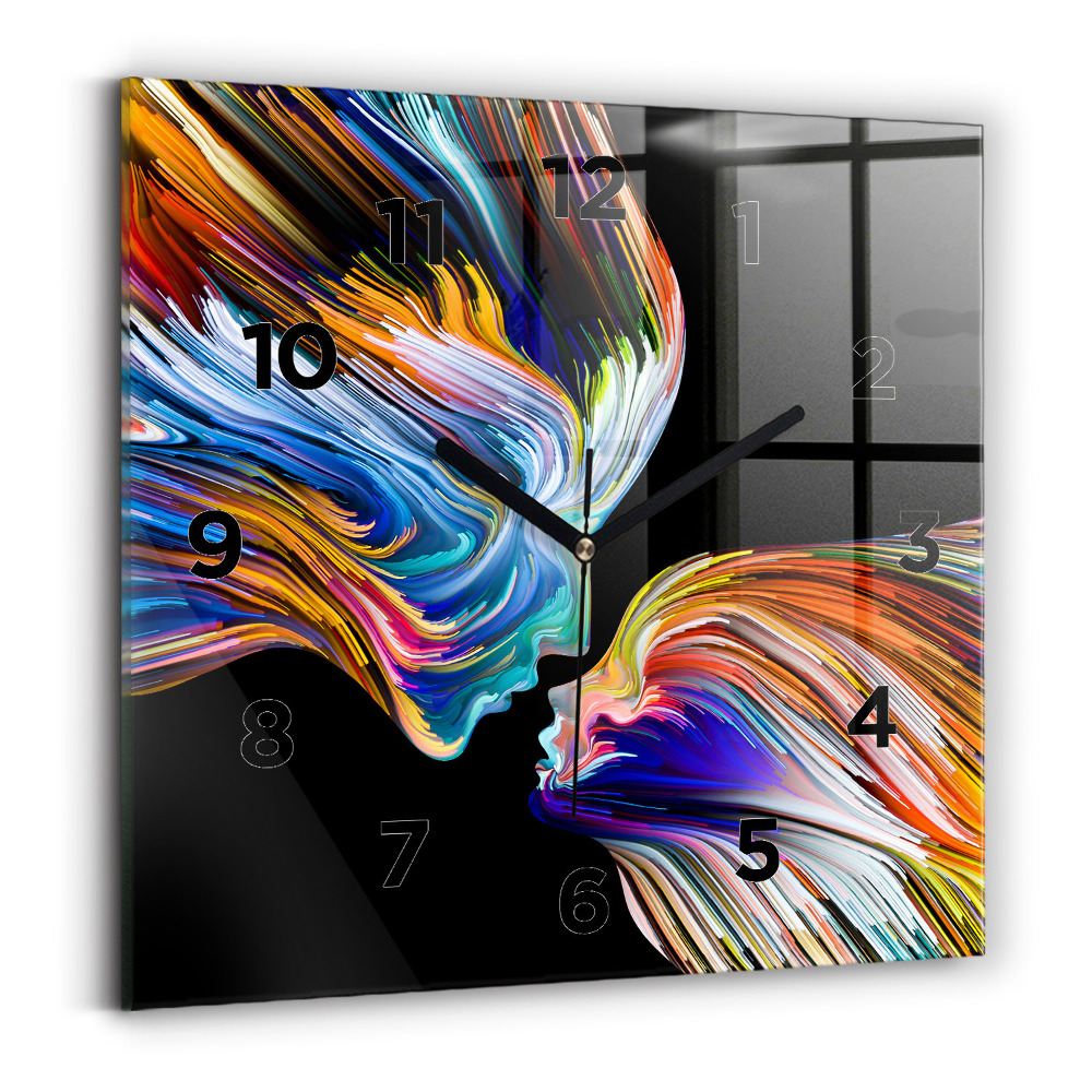 Négyzetes üvegóra 30x30 Érzelmi művészet