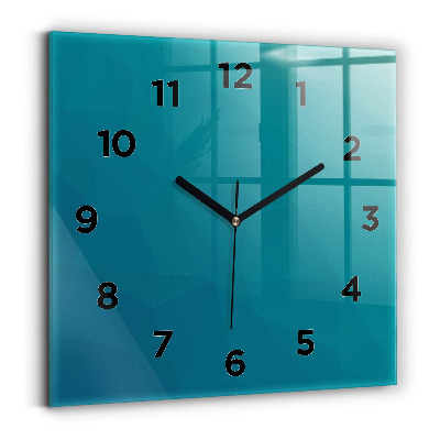 Négyzetes üvegóra 30x30 Tengeri absztrakció