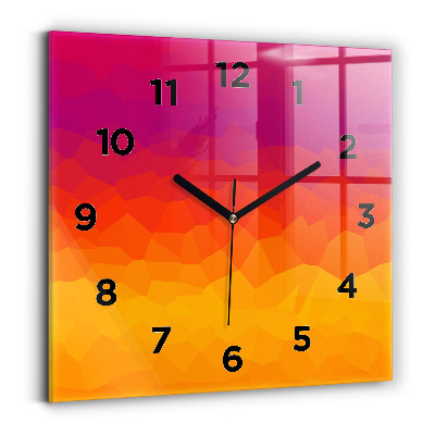 Szögletes fali üvegóra 30x30 Színes absztrakció