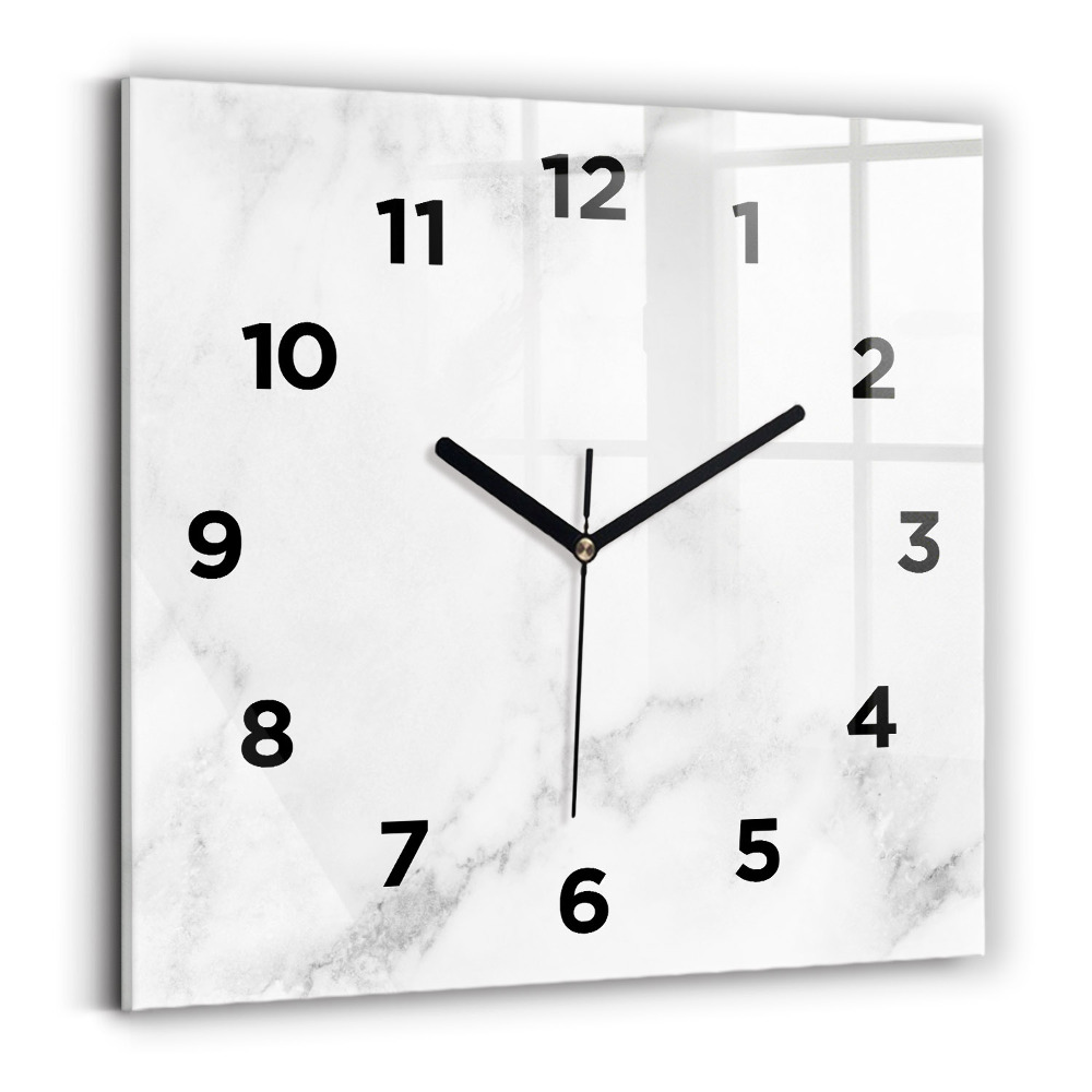 Szögletes fali üvegóra 30x30 Elegáns márvány