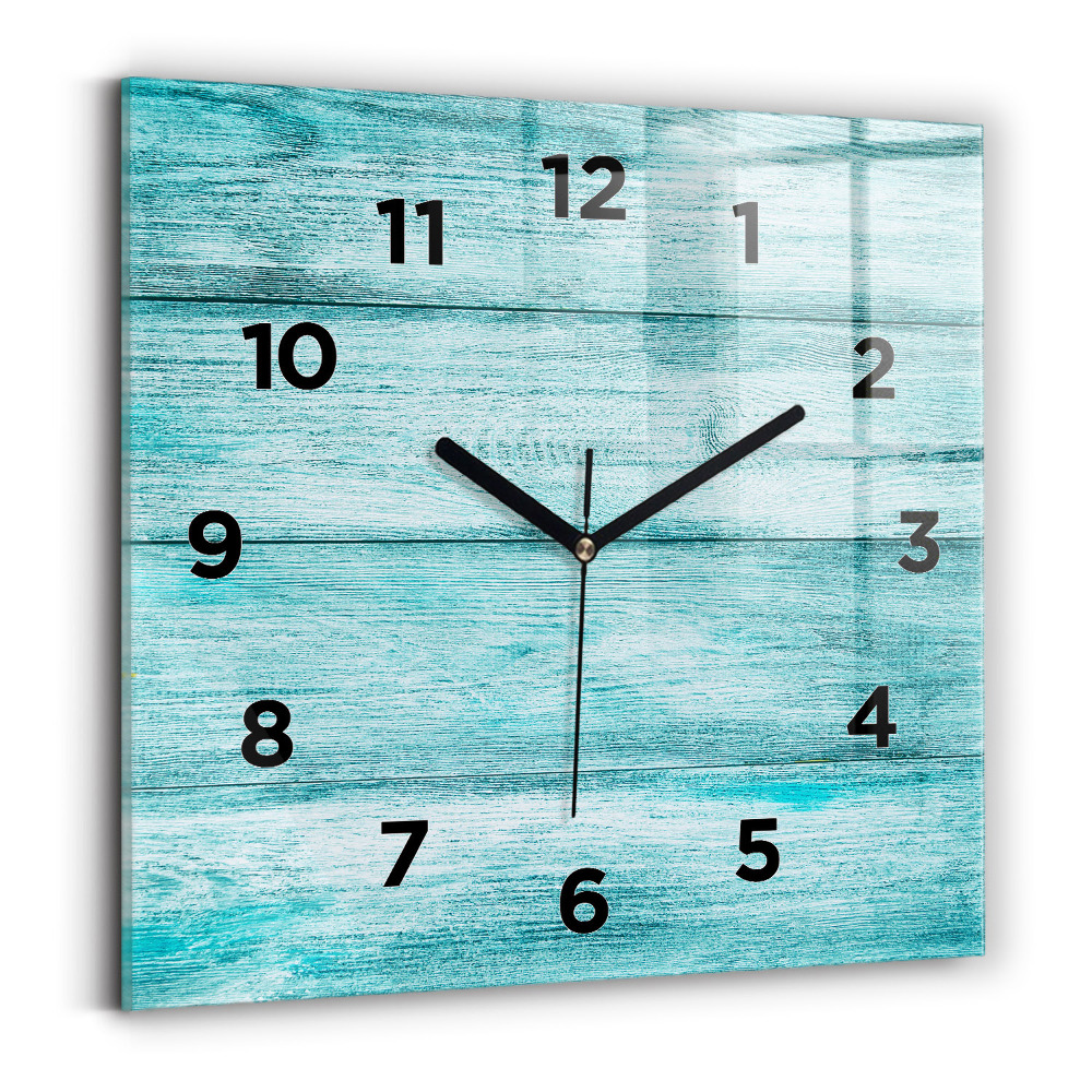 Négyzet alakú üvegóra 30x30 Kék régi fa