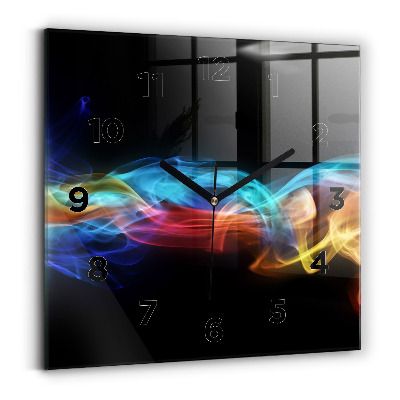 Négyzet alakú üvegóra 30x30 Absztrakt színes vonalak