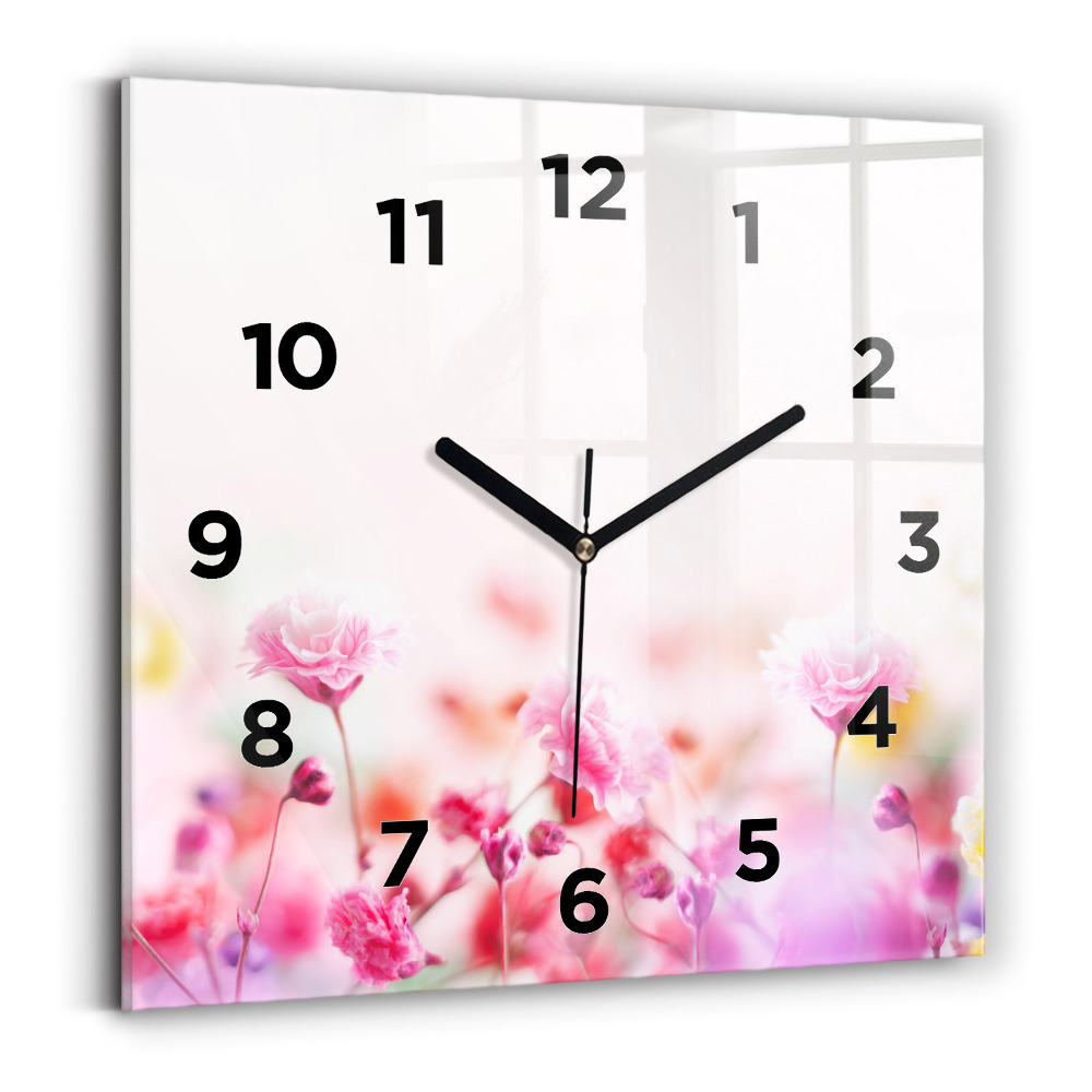 Négyzet alakú üvegóra 30x30 Virágok a réten