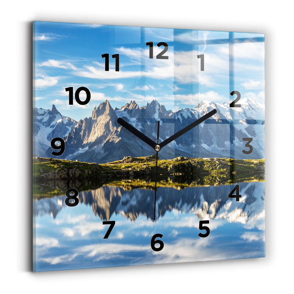 Szögletes üvegóra 30x30 Chamonix-völgy, francia Alpok