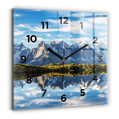 Szögletes üvegóra 30x30 Chamonix-völgy, francia Alpok