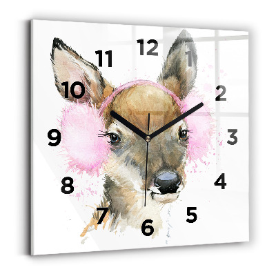 Négyzet alakú üvegóra 30x30 Erdei szarvas