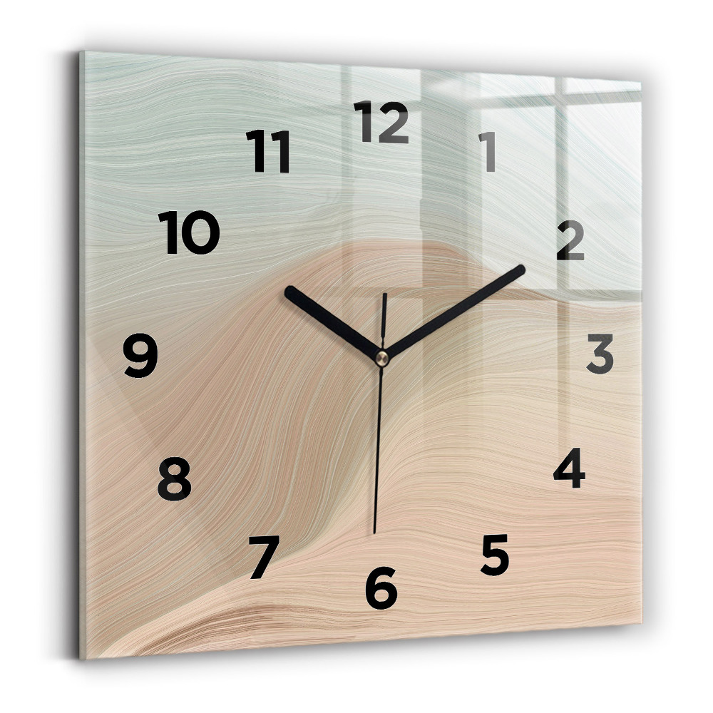 Négyzetes üvegóra 30x30 Hullám absztrakció