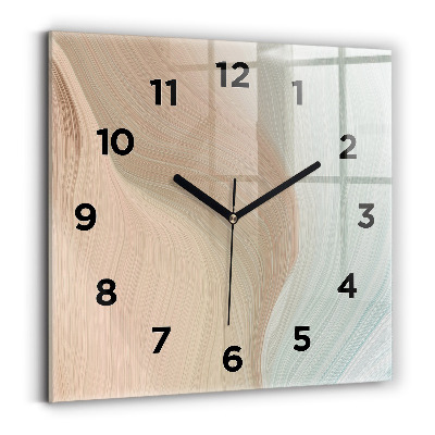 Négyzet alakú üvegóra 30x30 Hullám absztrakció