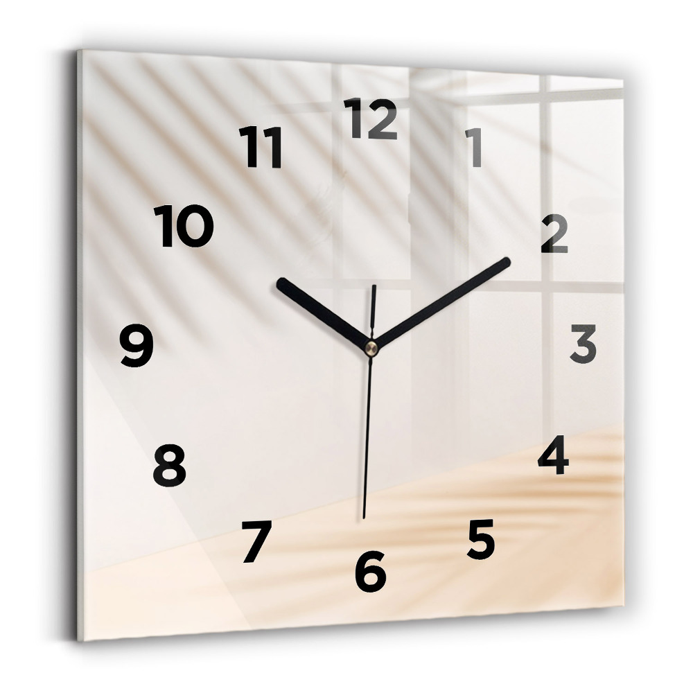 Szögletes üvegóra 30x30 Krémes absztrakció